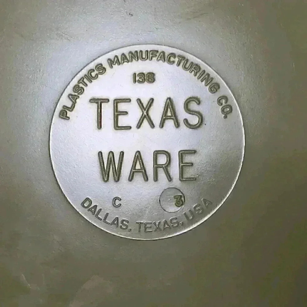 Texas Ware 2 Divided Plates Melamine Plastic Yellow Picnic Camp Kid‎ Vintage - Picture 4 of 11